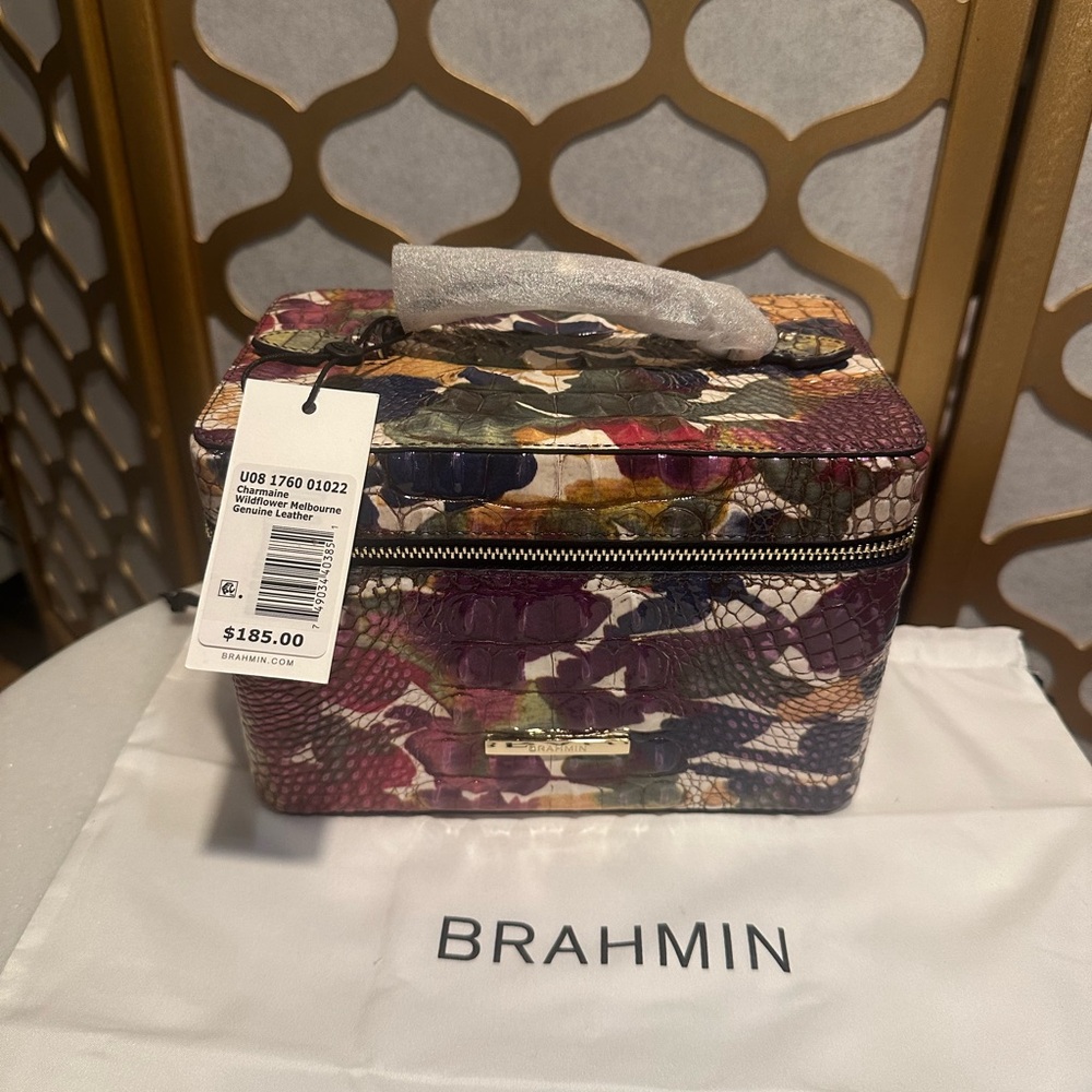 Brahmin Colorful Snakeskin Vanity Case